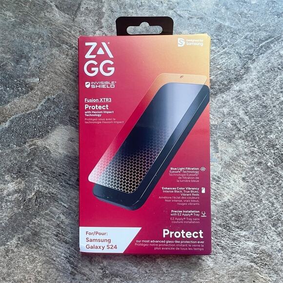 ZAGG Fusion XTR3 Privacy Anti-Glare Samsung Galaxy S24 Screen Protector - Picture 1 of 4